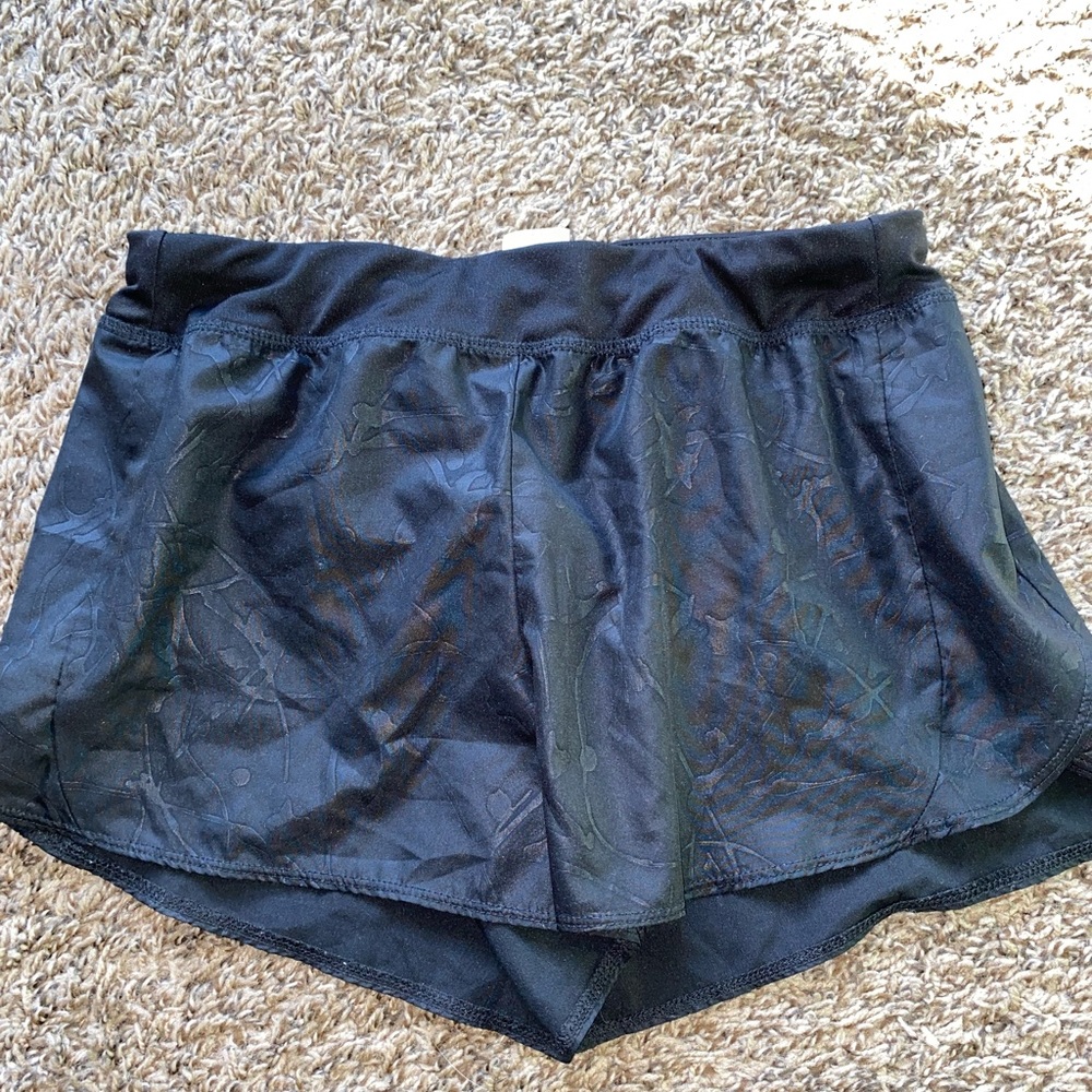 black athletic shorts